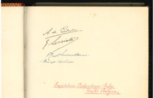Originele handtekeningen de Gerlache